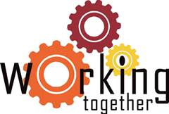 A logo of the working together project.
