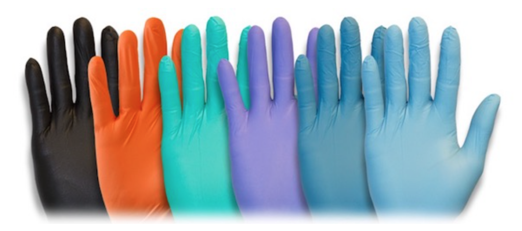 Gloves in different colors