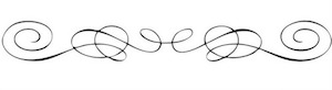 Decorative black swirling line divider.