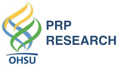 OHSU PRP Research logo with abstract design.