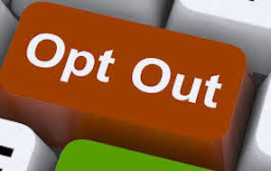 Opt Out button on computer keyboard.