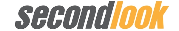 Secondlook logo in gray and orange text.