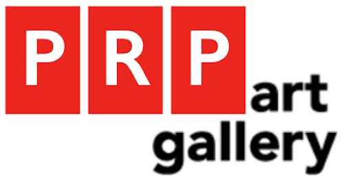 PRP art gallery logo with red squares.