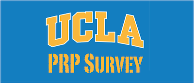 UCLA PRP Survey logo on blue background.