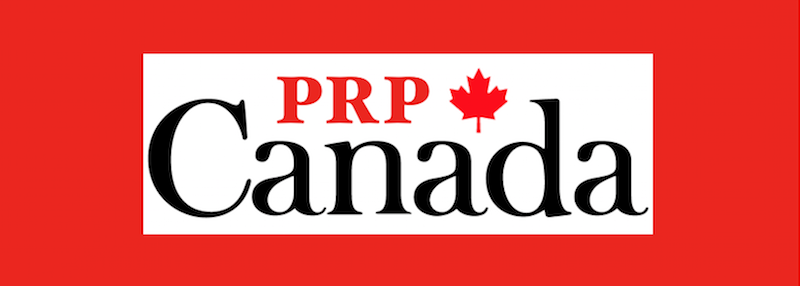 PRP Canada logo with maple leaf.
