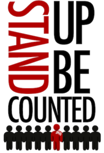 Stand up, be counted, standout figure.