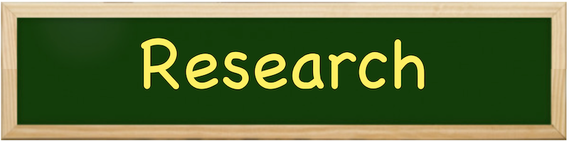 Green sign with the word "Research.