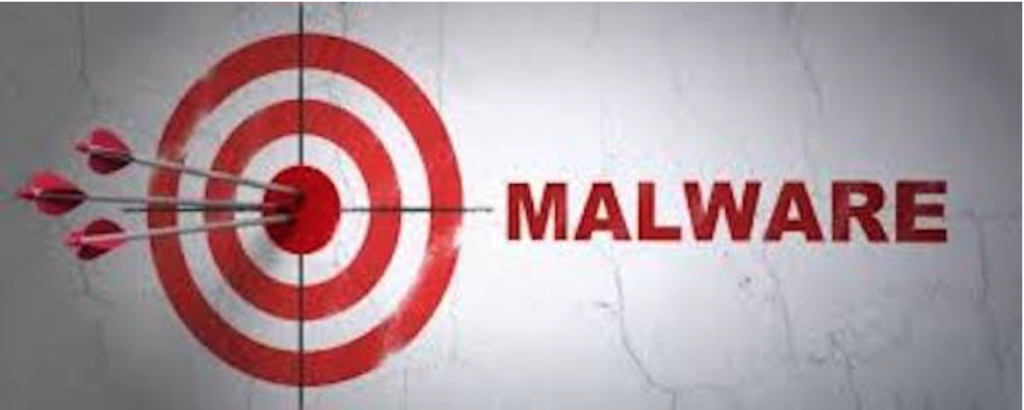Target with darts next to "Malware" text.