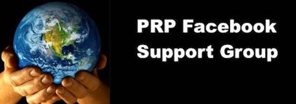 Hands holding Earth, PRP Facebook Support Group.