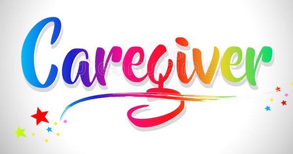 A colorful word is written in rainbow colors.