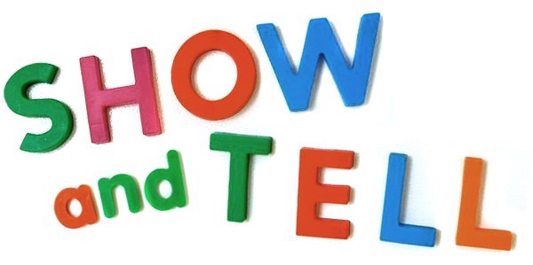Colorful "Show and Tell" letters.